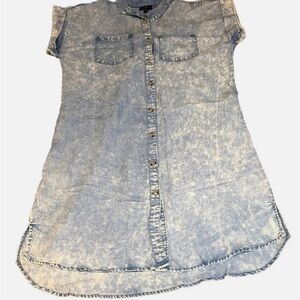 Ever After Denim light wash Button-Up Dress